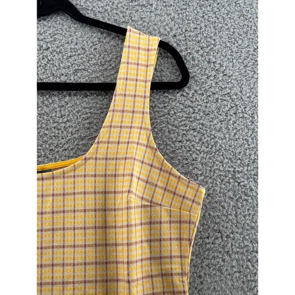 ModCloth Yellow & Pink Plaid Sleeveless Shift Dress Size Large NWT - Picture 4 of 10